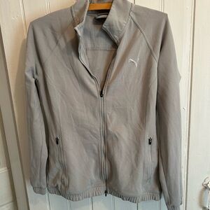 (3/$20) Puma women’s medium Light Gray Athletic zip up sweater